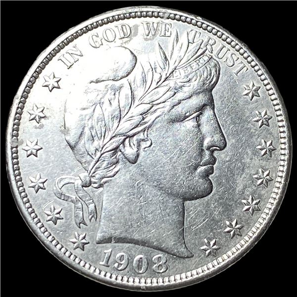 1908-O Silver Barber Half Dollar CHOICE AU