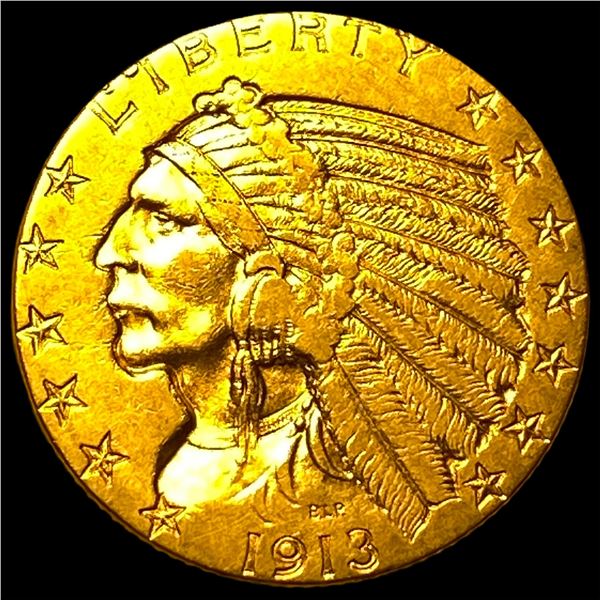 1913 Indian Head Half Eagle $5 Gold CHOICE AU