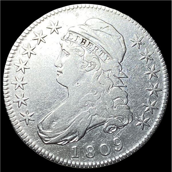 1809 Capped Bust Half Dollar LIGHTLY  CIRCULATED