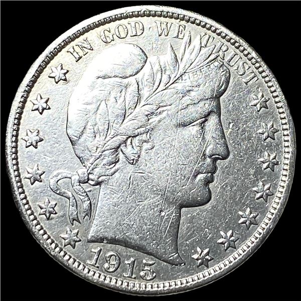 1915-D Silver Barber Half Dollar CLOSELY  UNCIRCULATED
