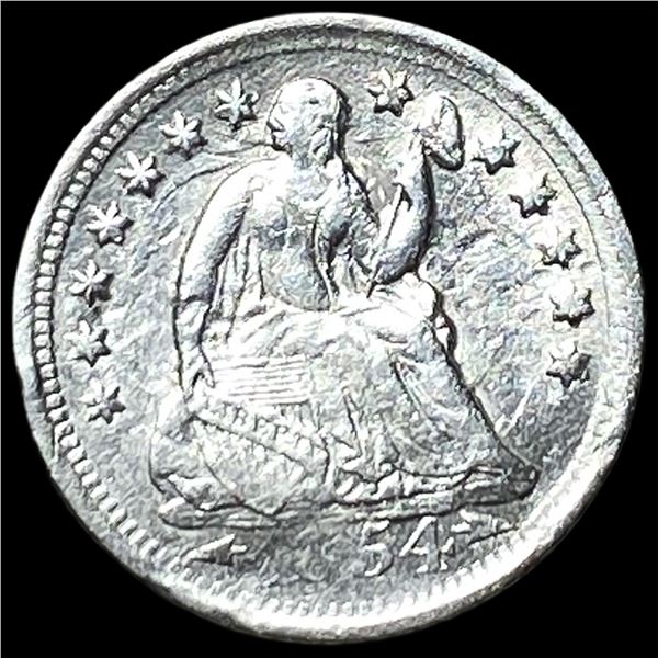 1854-O Silver Seated Liberty Half Dime  CLOSELY UNCIRCULATED