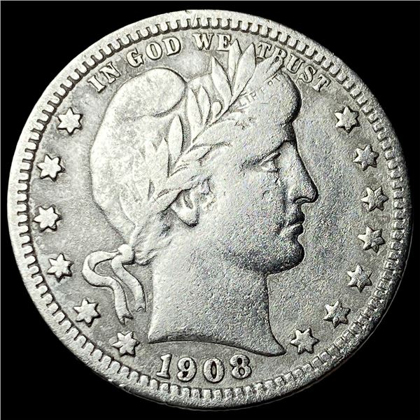 1908-S Silver Barber Quarter HIGH GRADE