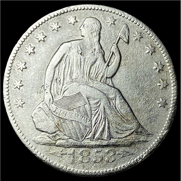 1853-O Arrows/Rays Silver Half Dollar CHOICE  AU