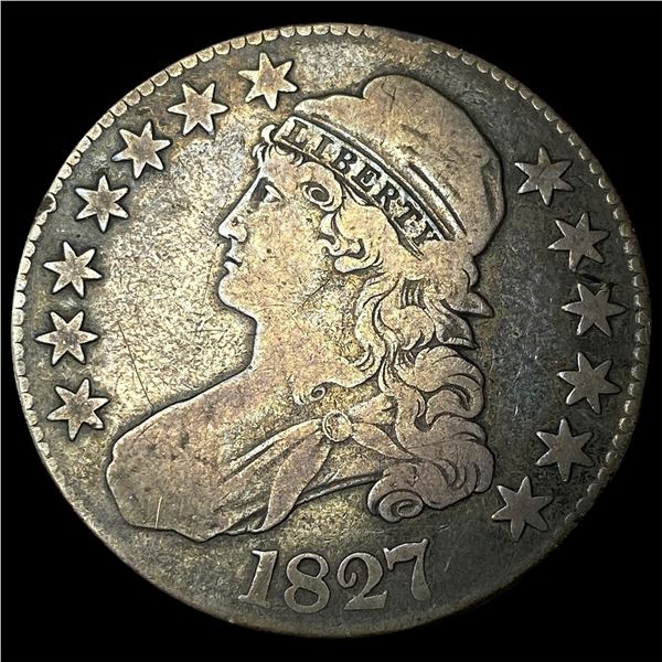 1827 Capped Bust Half Dollar ABOUT  UNCIRCULATED