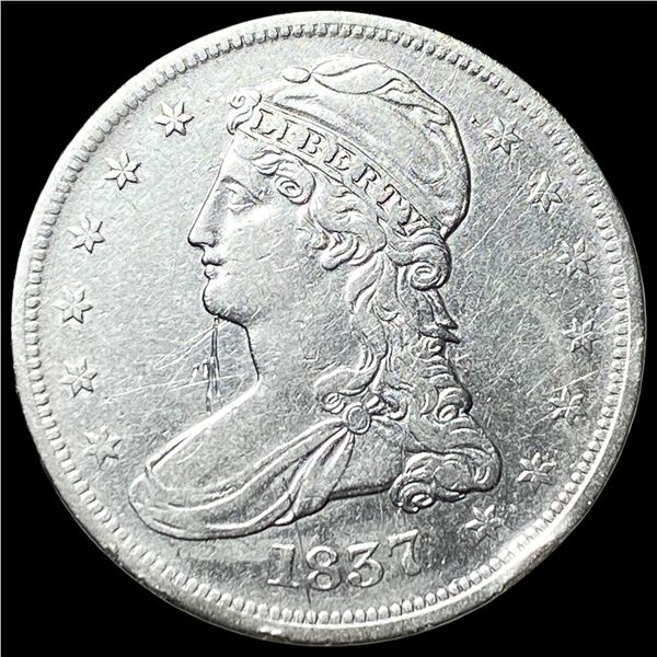 1837 Capped Bust Half Dollar NEARLY  UNCIRCULATED