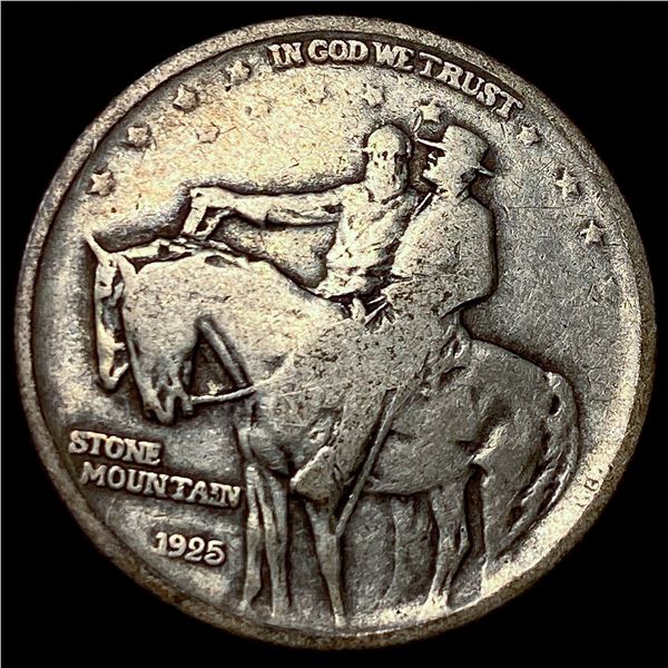 1925 Silver Stone Mountain Half Dollar NICELY  CIRCULATED