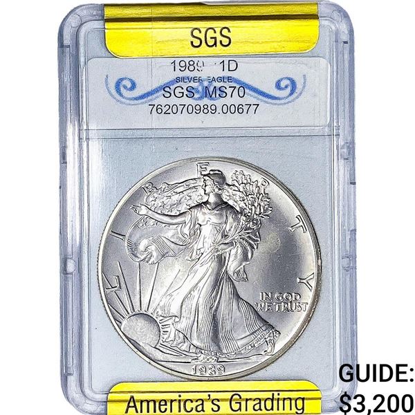 1989 Silver Eagle SGS MS70