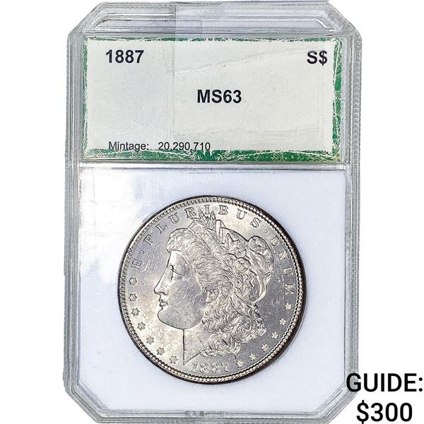 1887 Morgan Silver Dollar PCI MS63