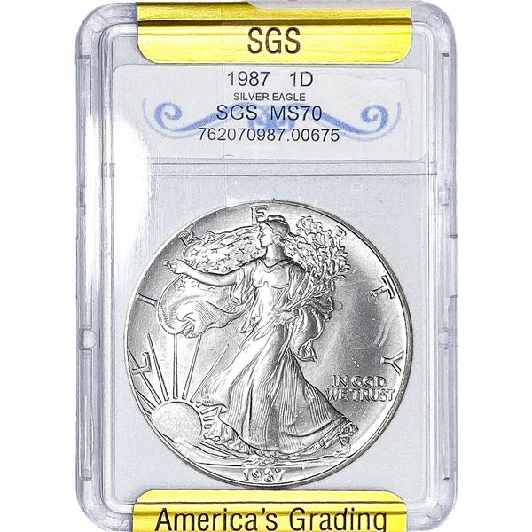 1987 Silver Eagle SGS MS70