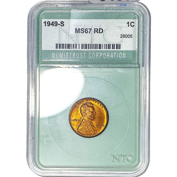 1949-S Wheat Cent NTC MS67 RD