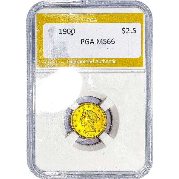 1900 $2.50 Gold Quarter Eagle PGA MS66
