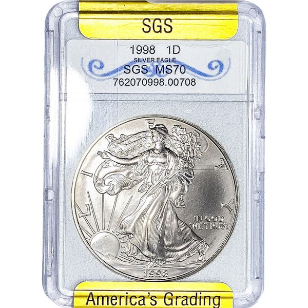 1998 Silver Eagle SGS MS70