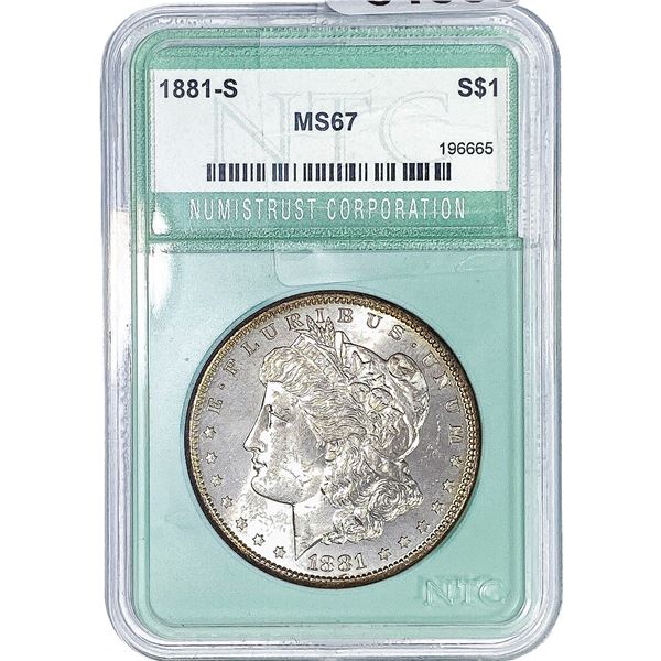 1881-S Morgan Silver Dollar NTC MS67