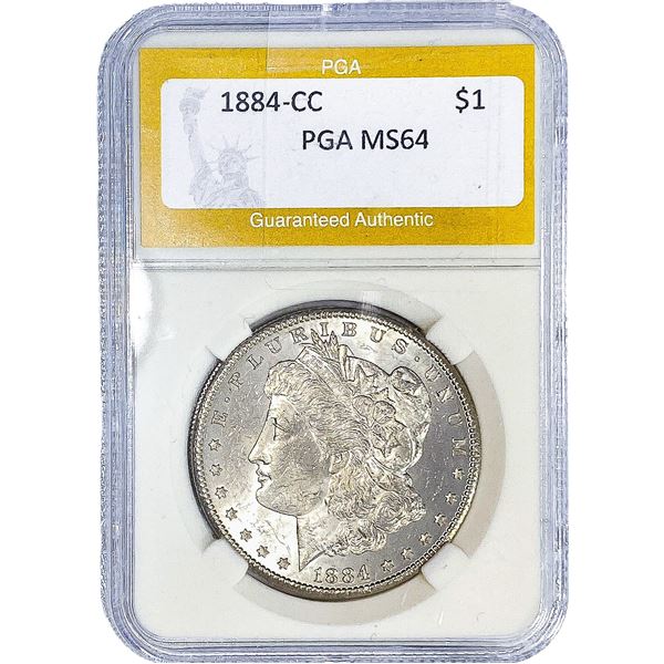 1884-CC Morgan Silver Dollar PGA MS64