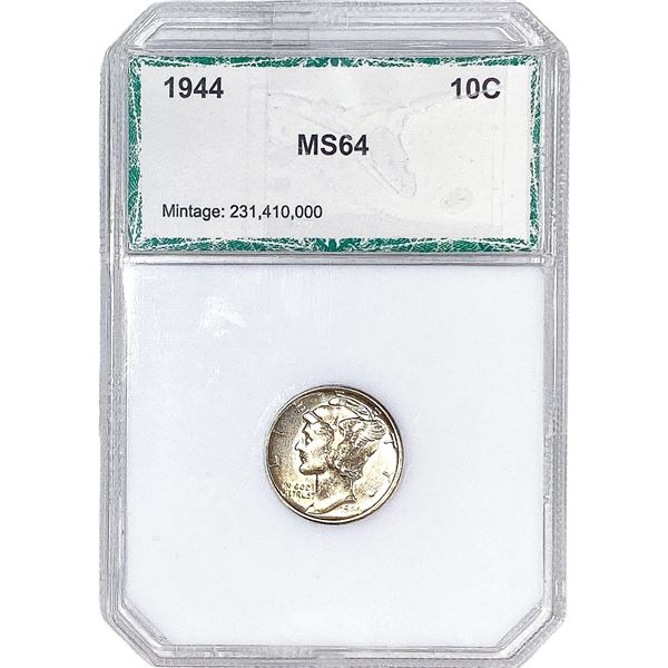 1944 Mercury Silver Dime PCI MS64