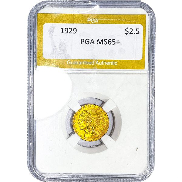 1929 $2.50 Gold Quarter Eagle PGA MS65+