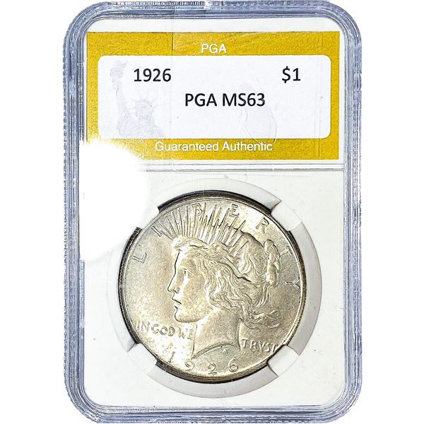 1926 Silver Peace Dollar PGA MS63