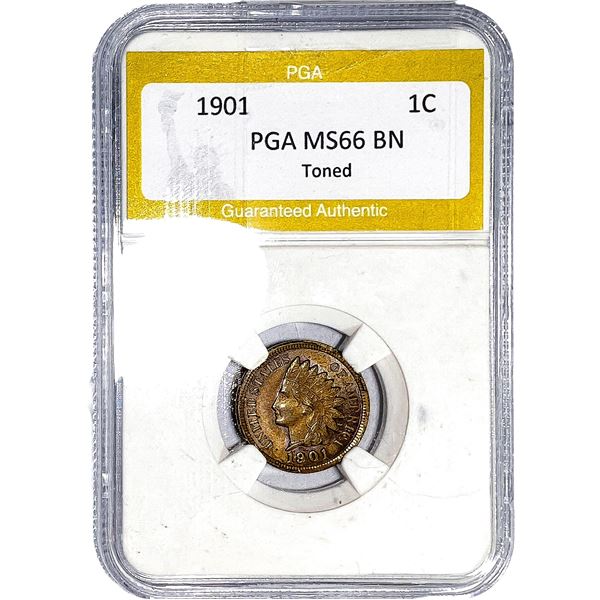 1901 Indian Head Cent PGA MS66 BN