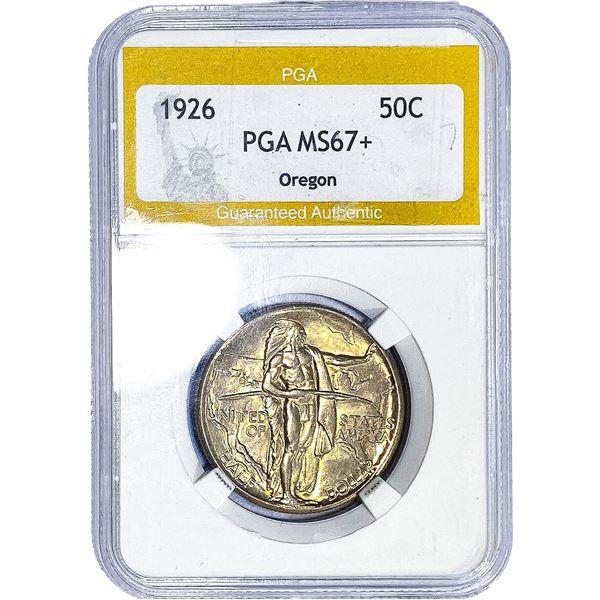1926 Oregon Trail Half Dollar PGA MS67+