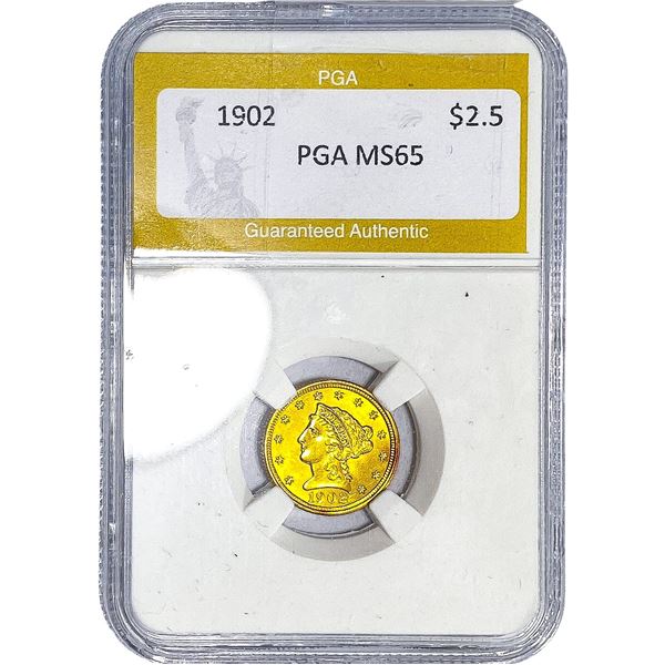 1902 $2.50 Gold Quarter Eagle PGA MS65