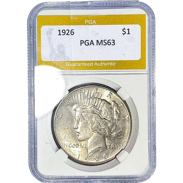 1926 Silver Peace Dollar PGA MS63