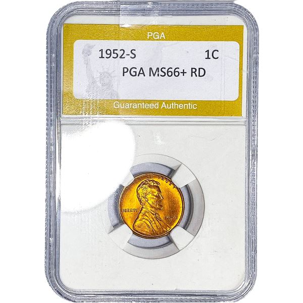 1952-S Wheat Cent PGA MS66+ RD