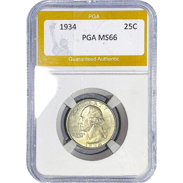 1934 Washington Silver Quarter PGA MS66