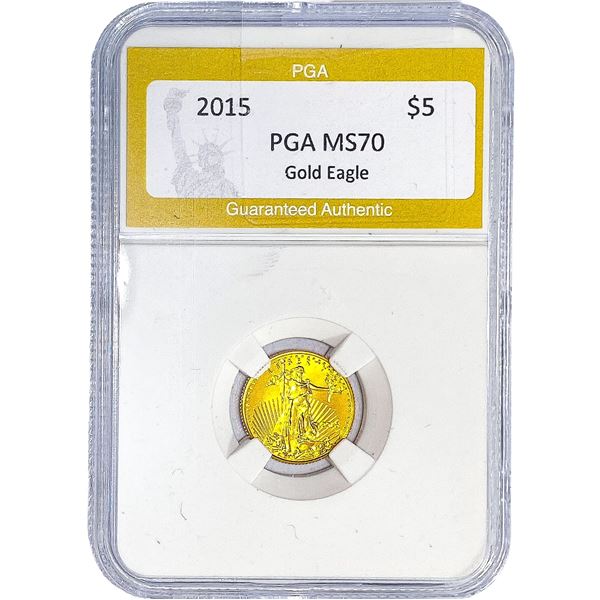 2015 Gold $5 American Eagle 1/10oz PGA MS70