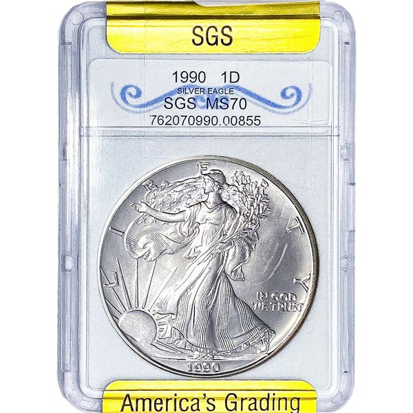1990 Silver Eagle SGS MS70