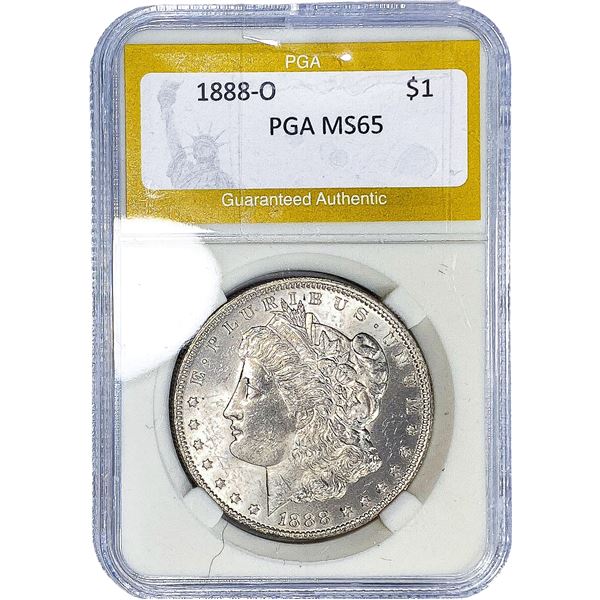 1888-O Morgan Silver Dollar PGA MS65