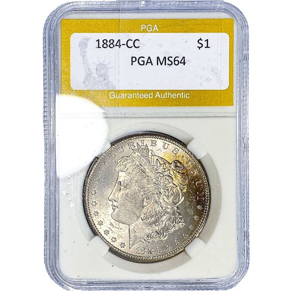 1884-CC Morgan Silver Dollar PGA MS64
