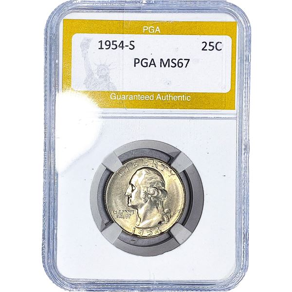 1954-S Washington Silver Quarter PGA MS67