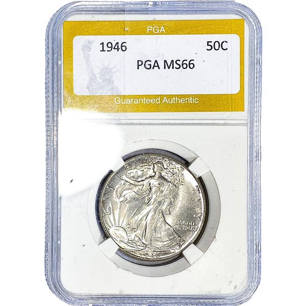 1946 Walking Liberty Half Dollar PGA MS66