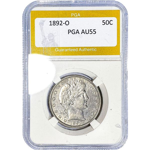 1892-O Barber Half Dollar PGA AU55
