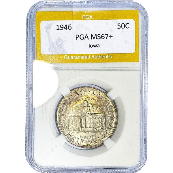 1946 Iowa Half Dollar PGA MS67+