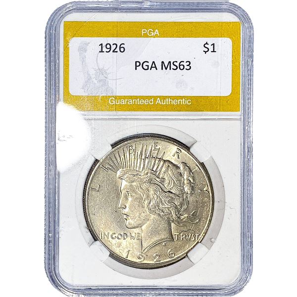 1926 Silver Peace Dollar PGA MS63