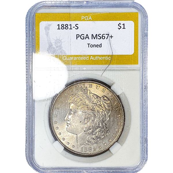 1881-S Morgan Silver Dollar PGA MS67+