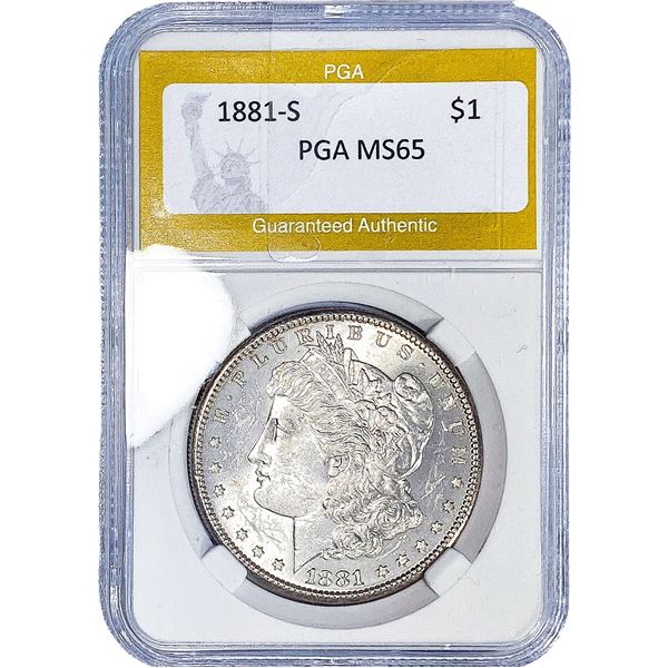 1881-S Morgan Silver Dollar PGA MS65