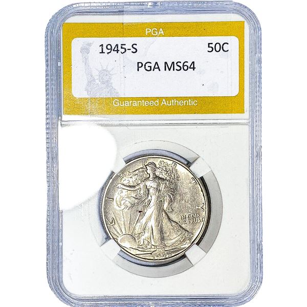 1945-S Walking Liberty Half Dollar PGA MS64