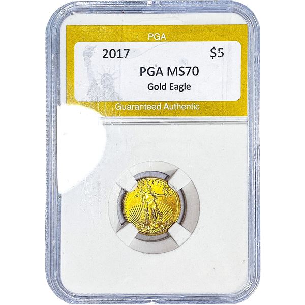 2017 Gold $5 American Eagle 1/10oz PGA MS70