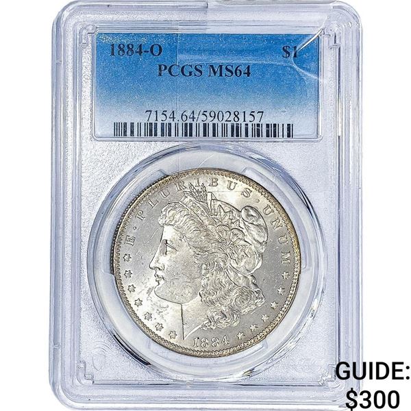 1884-O Morgan Silver Dollar PCGS MS64