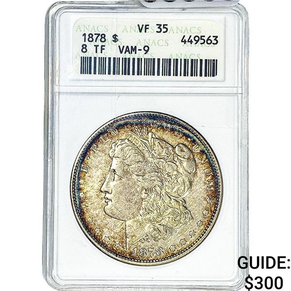 1878 Morgan Silver Dollar ANACS VF35