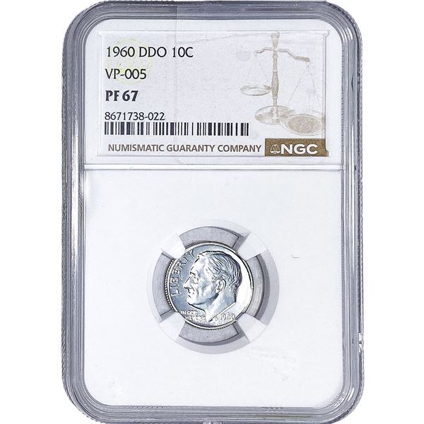 1960 DDO Roosevelt Dime NGC PF67