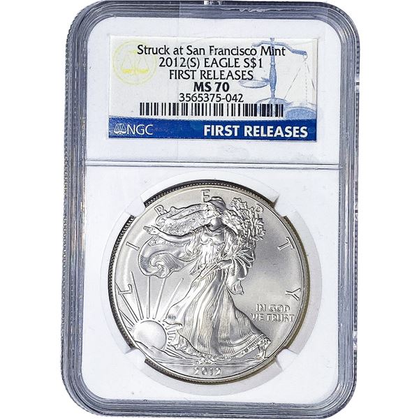 2012-S Silver Eagle NGC MS70