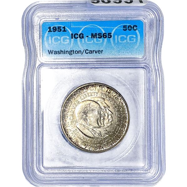 1951 Washington Carver Half Dollar ICG MS65