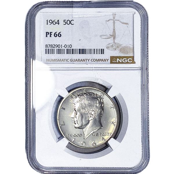 1964 Kennedy Half Dollar NGC PF66