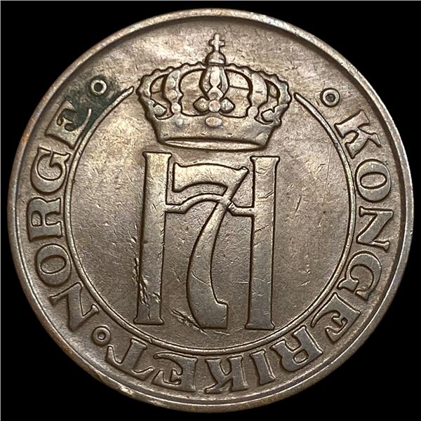 1912 Norway Bronze 5 Ore KM-368