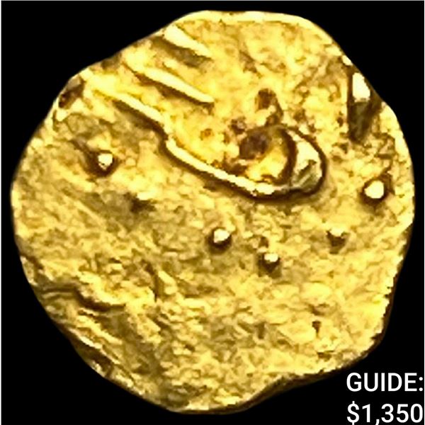1748-1754 Mughal Ahmad Shah Bahadur Gold 1/2 Fanam