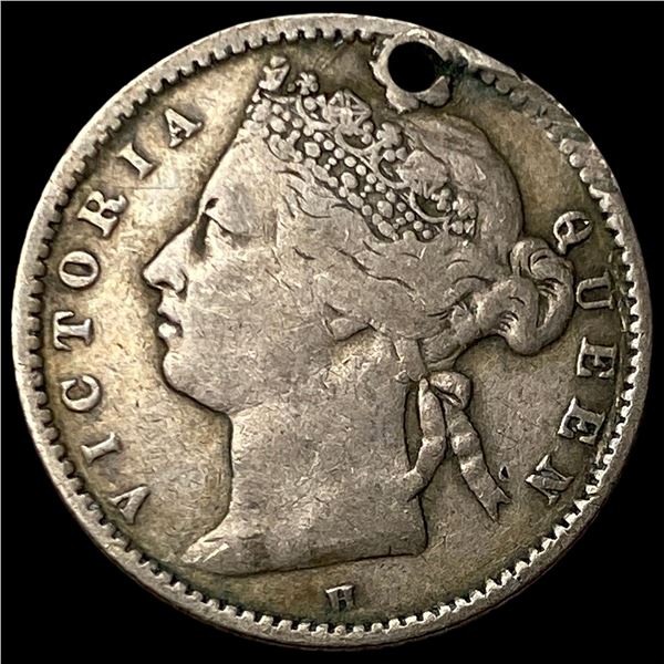 1874H Straits Settlements Silver 10 Cents