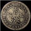Image 2 : 1892 Hong Kong Silver 5 Cents